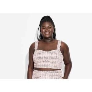 Wild Fable Tweed Boucle Tiny Tank Top Women's 3X Nwt